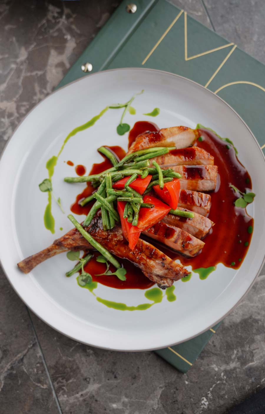 Main courses at Aura